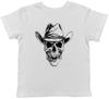 Cowboy Skull Head Kids T-Shirt Wild West Gothic Skeleton Childrens Boys Girls
