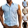 Men's Lapel Vest With Pockets  Casual Sports Cardigan
