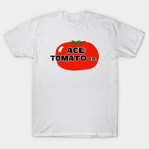 Мужская черная футболка с принтом Ace Tomato Company Печать на трансферной бумаге без вырезания Хлопковая футболка L белый