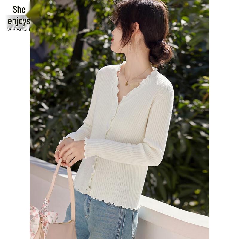 Women's Simple V-Neck Knit Cardigan
