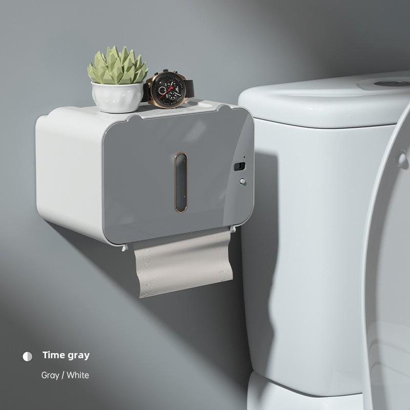 Toilet, Toilet, Toilet Tissue Box, Induction Automatic Paper Output, No Punching, Waterproof Wall-mounted Paper Drawing Roll Box
