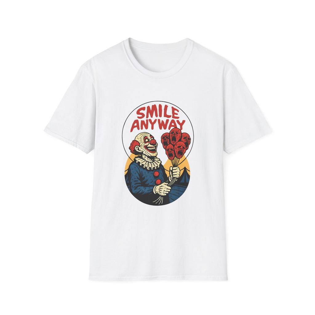 Unisex Softstyle T-Shirt Clown Horror Ballon Zirkus Karneval Halloween