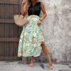 Women Summer Dresses Bohemian Women's Casual And Fashionable V-neck Sleeveless Printing Mid Length Dress