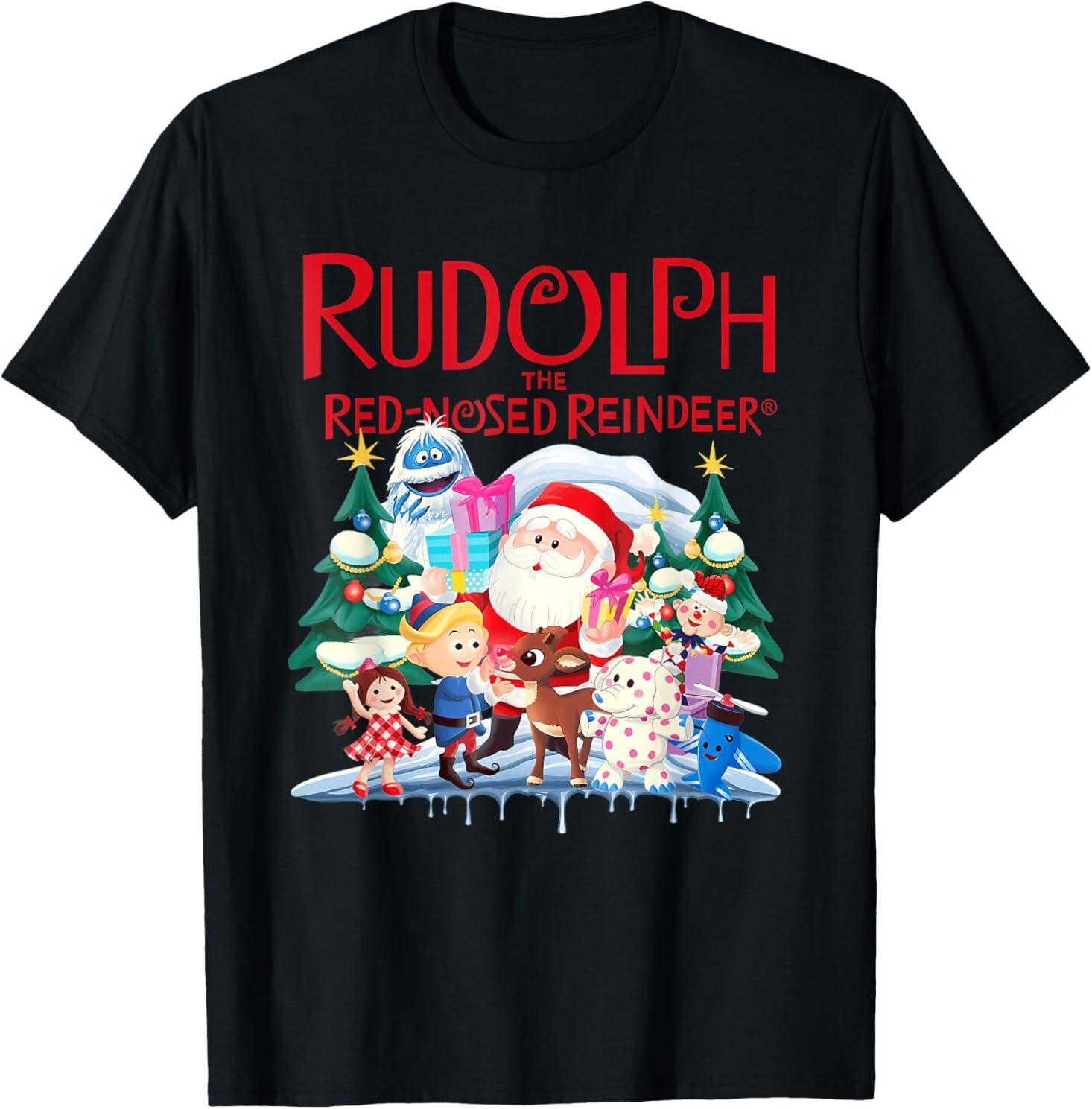 Cute Rudolph The Red Nosed Reindeer Christmas Special Xmas T-Shirt Mens Womens Tees Top S