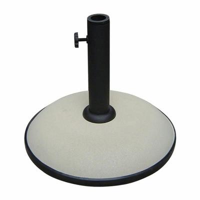 Round Cement Parasol Base - MARBUENO SUMMER - 36x29.5 Cm - 11 Kg - White - Compatible Ø30/35/38 Mm - Garden