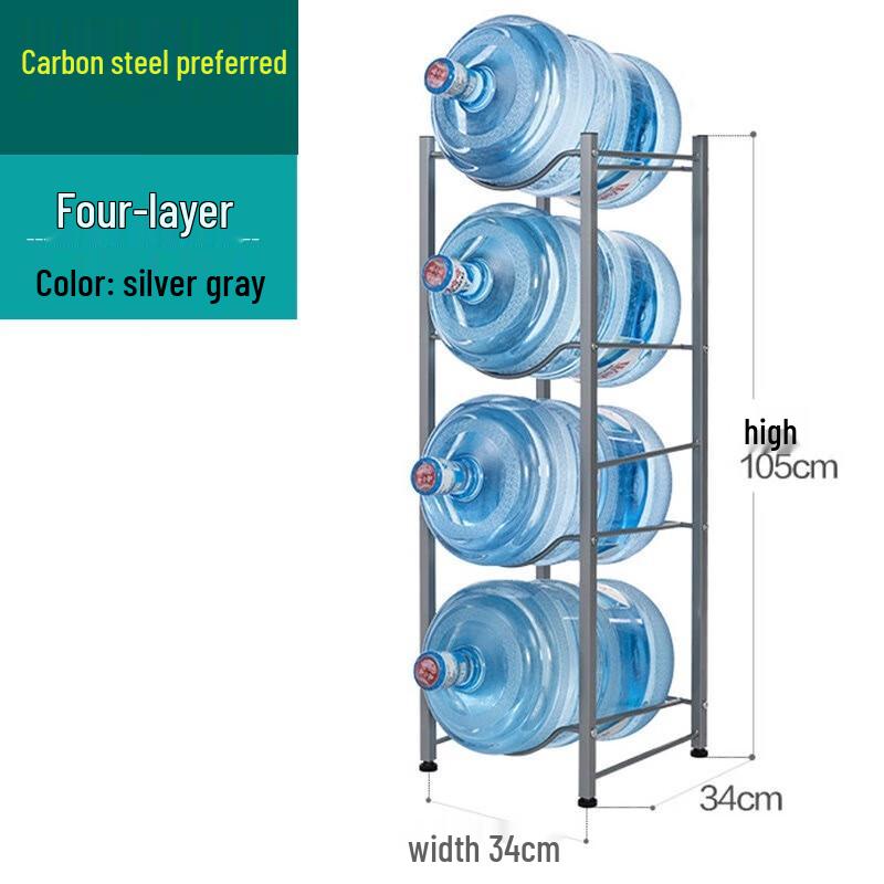 

Floor-Standing 4-Tier Carbon Steel Water Bottle Storage Rack