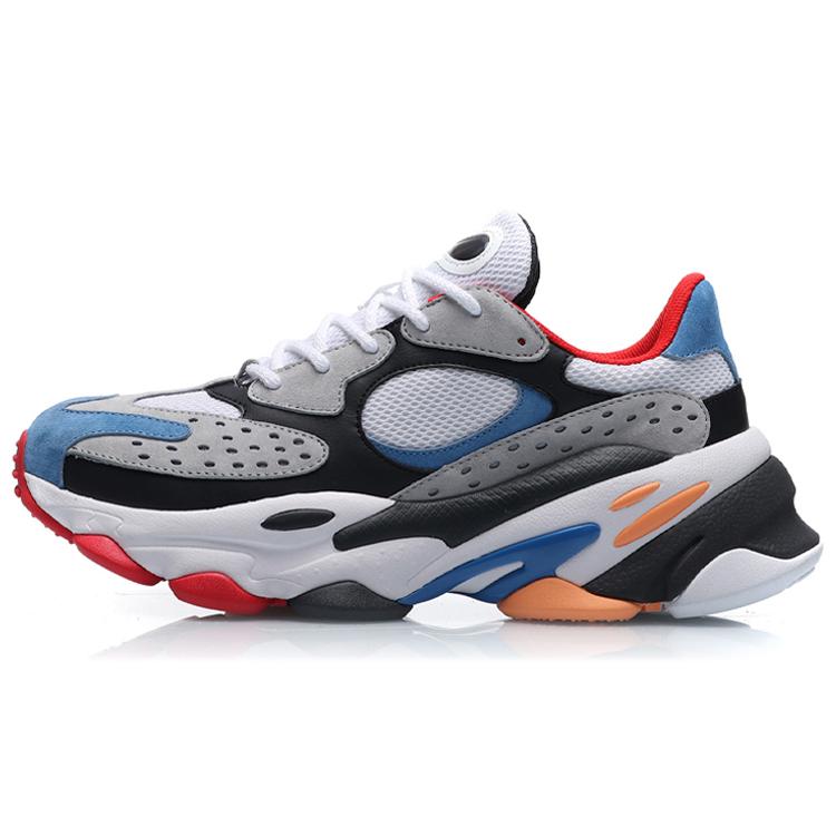 Li Ning CF Tracing Chunky Sneakers Unisex Low top White/Black/Blue AGCP181-1