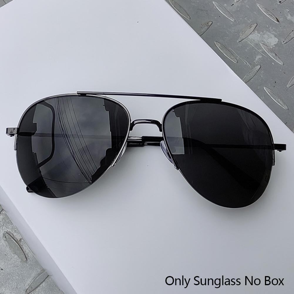 Men's Gradient Color Aviator Sunglasses Metal Semi-Rimless Frame Retro Aviator Sunglasses with UV400 Lenses for Driving Outdoor