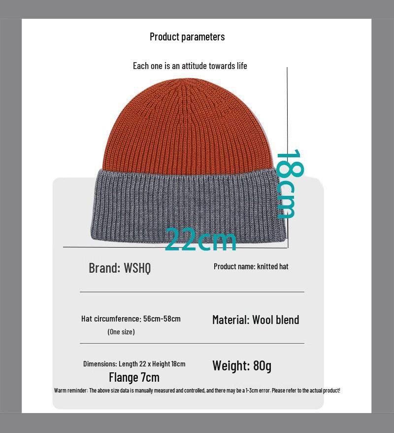 Children's Wool Blend Knitted Hat: Warm Ear-Protecting Beanie for Autumn and Winter, Cute and Versatile Parent-Child Design.