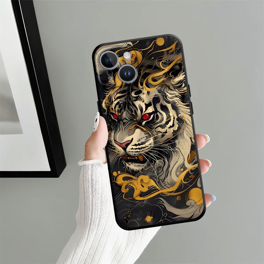 Cool Tiger Lion Case for Apple iPhone 17 Pro Max XR XS MAX 15 Pro 7 8 Air 12 13 16 14 11 Funda Phone Cover