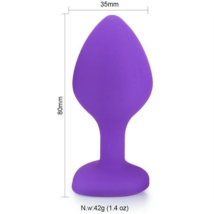 Heart-Shaped Silicone Anal Plug – Adult Erotic Toy & Dilator