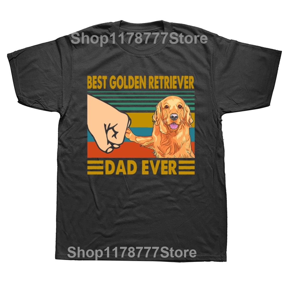 Lustiges Bestes Golden Retriever Papa Aller Zeiten Hundeliebhaber Besitzer T-Shirts Grafik Baumwolle Streetwear Kurzarm Geburtstagsgeschenke T-Shirt Herren
