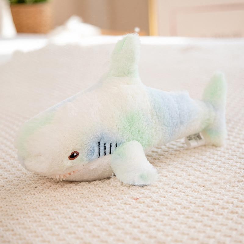 30cm Søt Mini Fargerik Hai Dukke Plysjleke Utstoppet Mykt Havdyr Fisk Pute Beroligende Leker for Barn Jenter Bursdagsgaver Deco