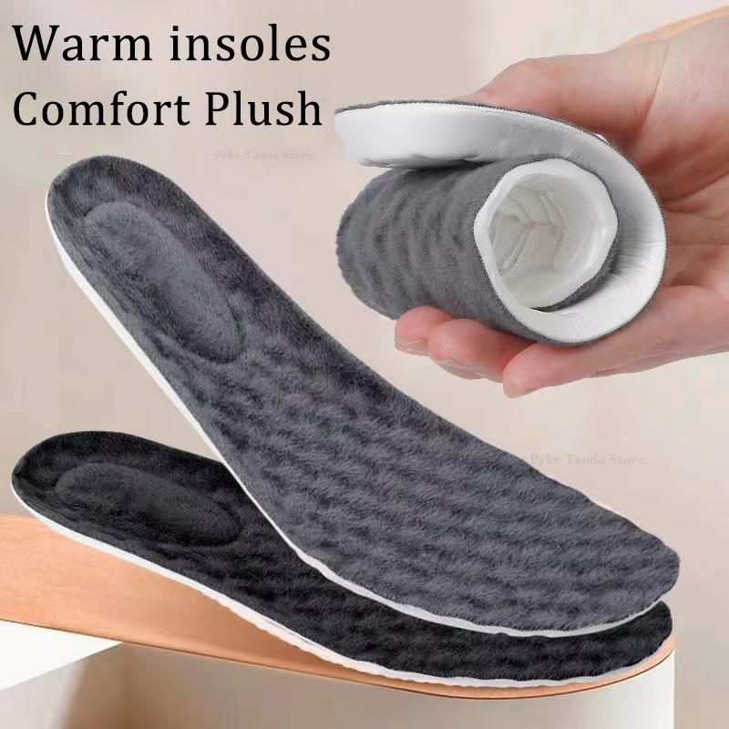 Self Heated Thermal Insoles Snow Boots Padding Winter Warm Plush Sports Insoles Men Women Thicken Soft Shoe Pads Cotton Inserts