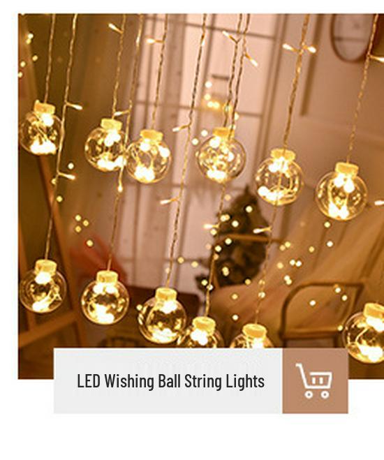 LED Fairy String Lights - Romantic Wishing Ball for Bedroom Decor