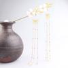 Blossom Branch Butterfly Pearl Hanfu Hair Accessories Flower Hair Sticks Tassel Hairpin Hair Fork