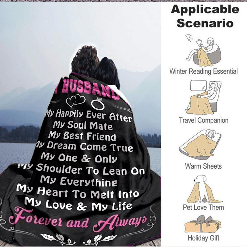 1pc Wedding Anniversary Gift Blanket - Perfect Gift for Birthdays, Christmas & Halloween- Soft, Warm & Versatile yy250909081