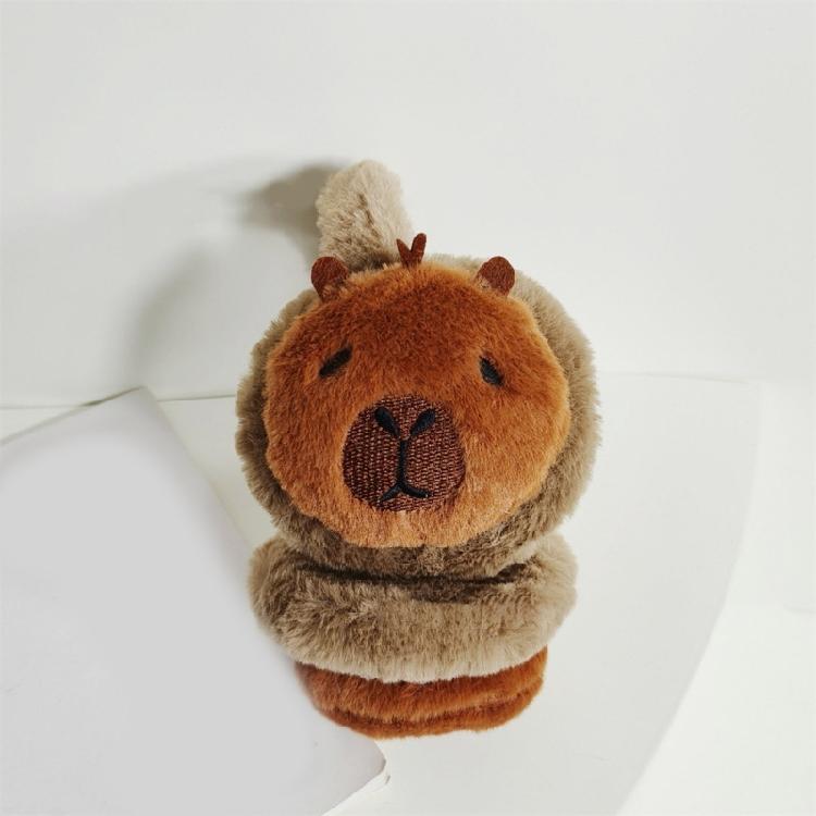 Plush Capybara Ear Warmers Fashion Portable Animal Earmuffs for Women and Girls Foldable Thick Earflaps Accessories