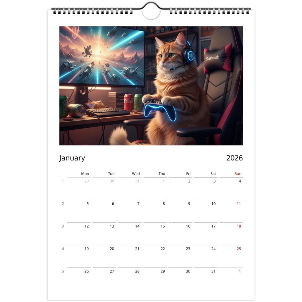 Väggkalender 2026, Kalender med roligt tema, Rolig chattgåva, Perfekt val för hemmabruk.