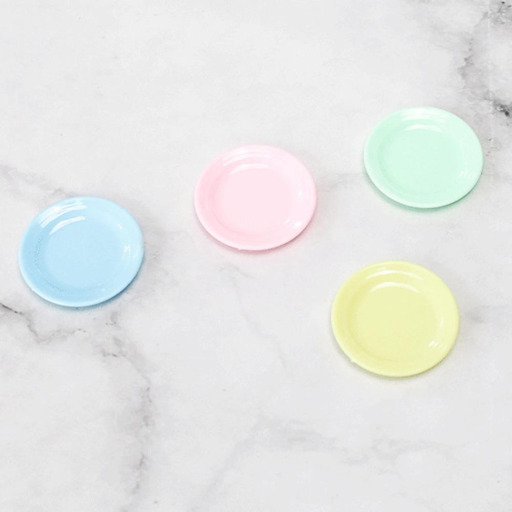 5 szt. Miniaturki Symulacja Talerz do Jadalni Zastawa Stołowa Miniaturowe Kolorowe Talerze Obiadowe Mini Jedzenie