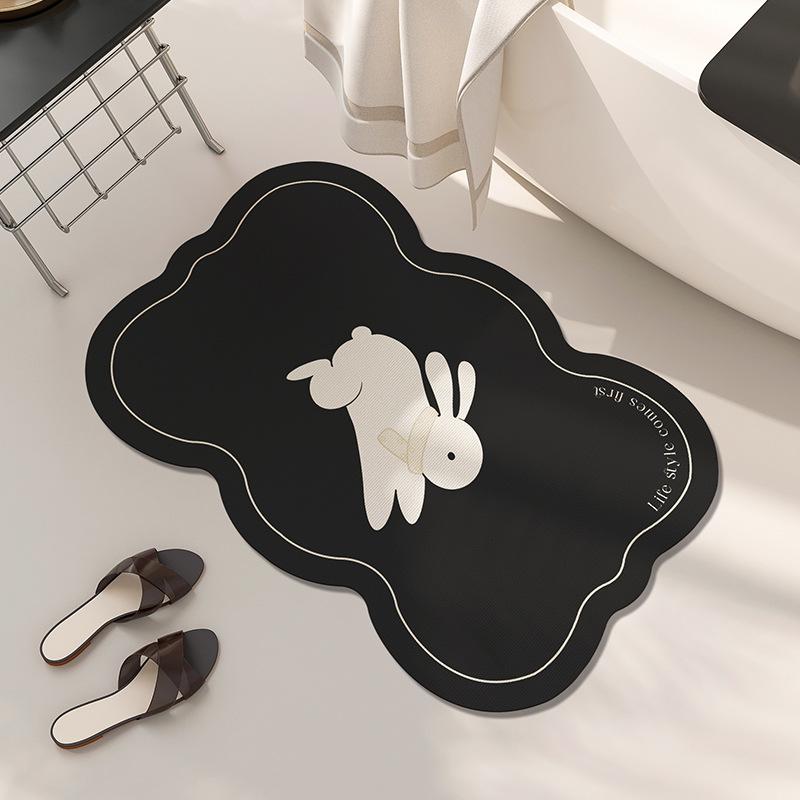 Ins Luft Badezimmertür Wasseraufnahme Rutschfeste Fußpolster Badezimmer Schnelltrocknend Verschleißfeste Fußpolster Unregelmäßige Kieselgur Bodenpolster