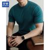 ROMON Men's Wool & Silk Blend Short Sleeve Knit Shirt