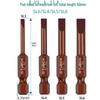 S2 Alloy Steel 6.35 Torx Phillips Slotted Magnetic Electric Screwdriver Bit for Manual and Pneumatic Use.