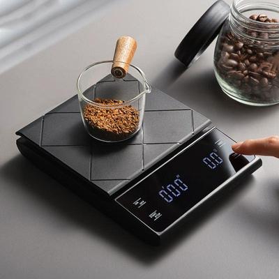 3kg/0.1g Digitale Küchenwaage Lebensmittelwaage Elektronische Waage Hochpräzise Kaffeewaage Tragbar Mit Timer Lebensmittel Espresso Waage LCD-Anzeige