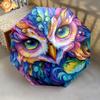 1 PC Automatic Folding Umbrella - Colorful Owl Pattern, Portable & Foldable Design with 8 Ribs, Christmas Birthday Gifts