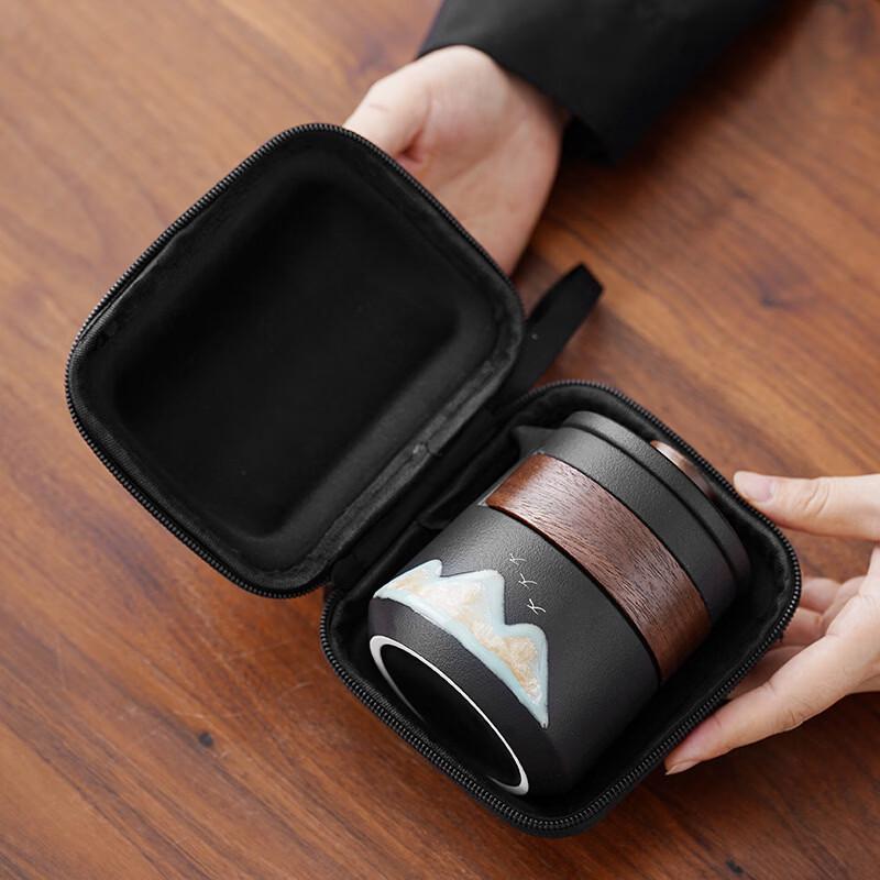 Zhui Jia Portable Hand-Painted Ceramic Travel Tea Set