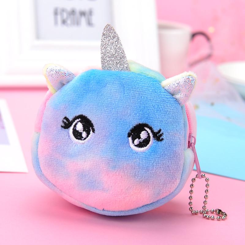 Colorful 3D Round Plush Coin Bag for Lipstick & Cables