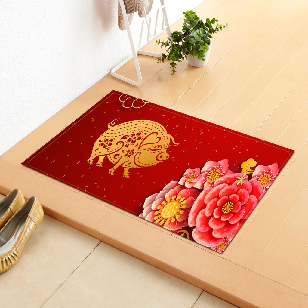 Year Of The Pig Door Mat Bathroom Floor Mat Kitchen Living Room Carpet