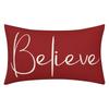 Christmas Decorative Pillowcase 2-Piece Set Merry Christmas Sofa Cushion Cover Believe Waist Pushcase