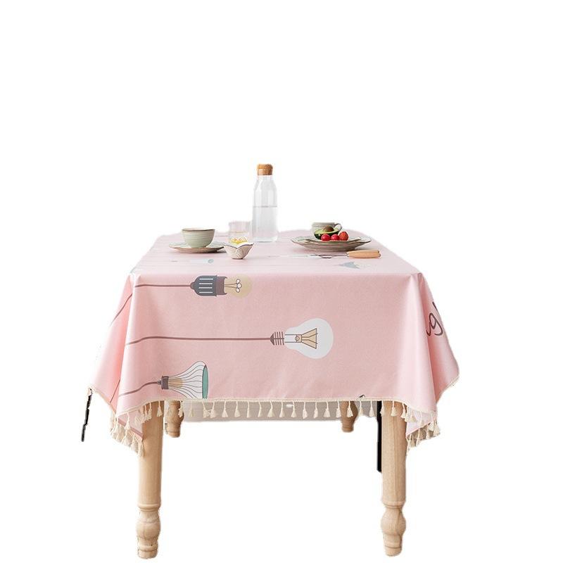 Simple Pvc Tablecloth Waterproof And Oilproof Disposable Printed Cotton And Linen Tablecloth Coffee Table Desk Table Cloth Dining Table
