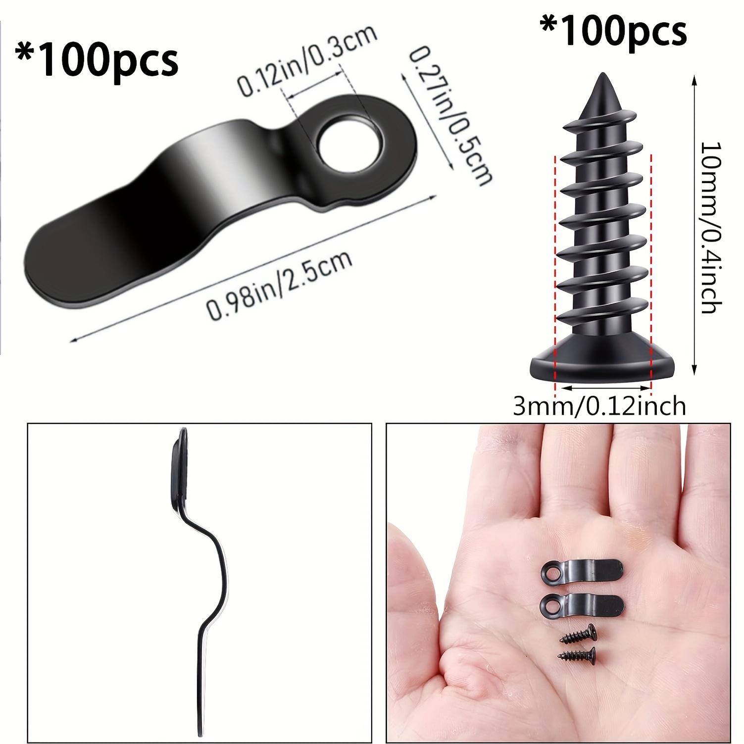 

100 шт. поворотных кнопок для фоторамок с винтом для подвешивания картин, фотографий, рисунков и постеров чёрный