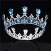 Fashion Crystal Wedding Crown Vintage Royal Queen Tiaras and Crowns Pageant Prom Hair Jewelry Bridal Diadem Head Ornament