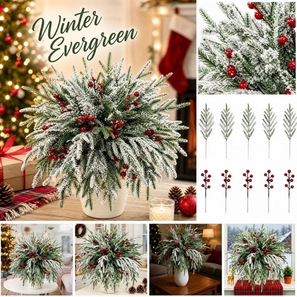 Faux Branch Christmas Wreath Garland for Holiday Home Decor