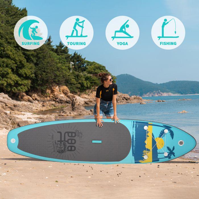 Planche De Paddle Gonflable - SUP - 350lbs - Légère 7kg - Accessoires Complets - Yoga Surf