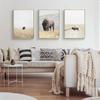 Buffalo Wall Art Bison Poster and Print Highland Cattle Painting Americana Southwestern Farm Wall Picture for Living Room Decor
