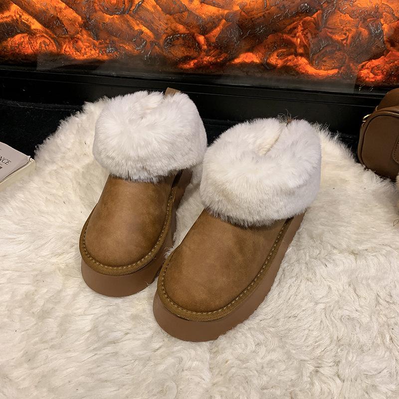 

Women s thick-soled winter lightweight warm one-step padded snow boots non-slip wear-resistant casual sneakers plush cotton boots 40 верблюд