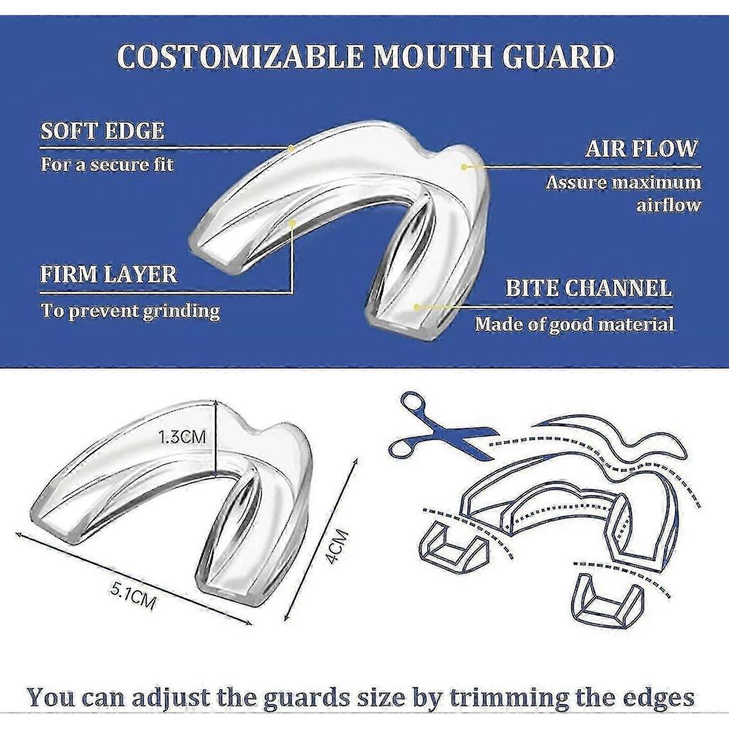 Mouthguard For Teeth Grinding And Clenching, Anti-grinding Mouthguard For Sleep, Gum Guard For Adults And To Bruxism