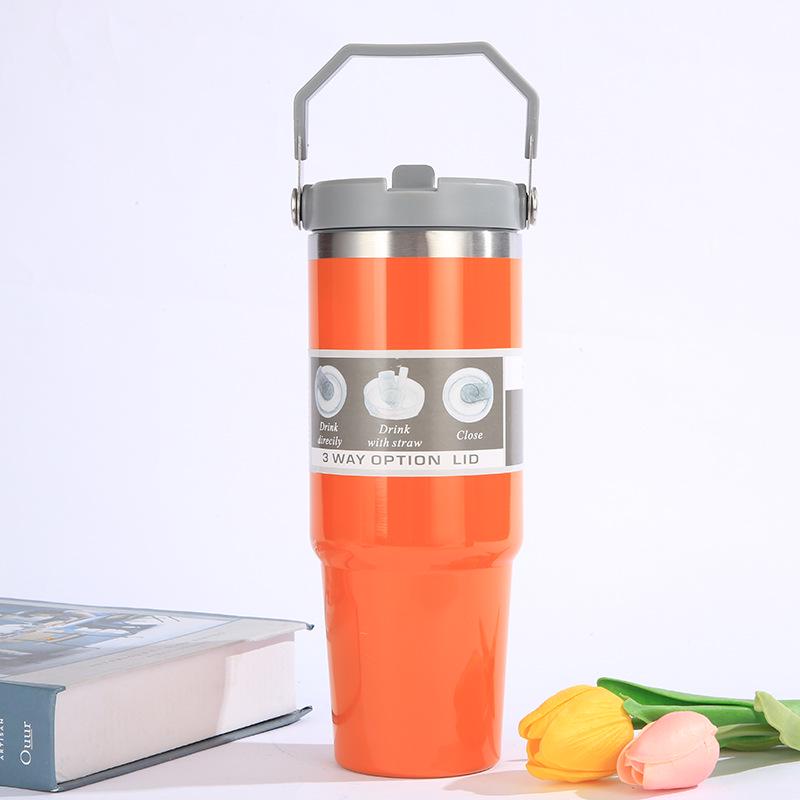 Портативный автомобильный стакан Ice Buster на 30 унций - Двустенный изолированный стакан для кофе из нержавеющей стали 304 30oz / 890ml