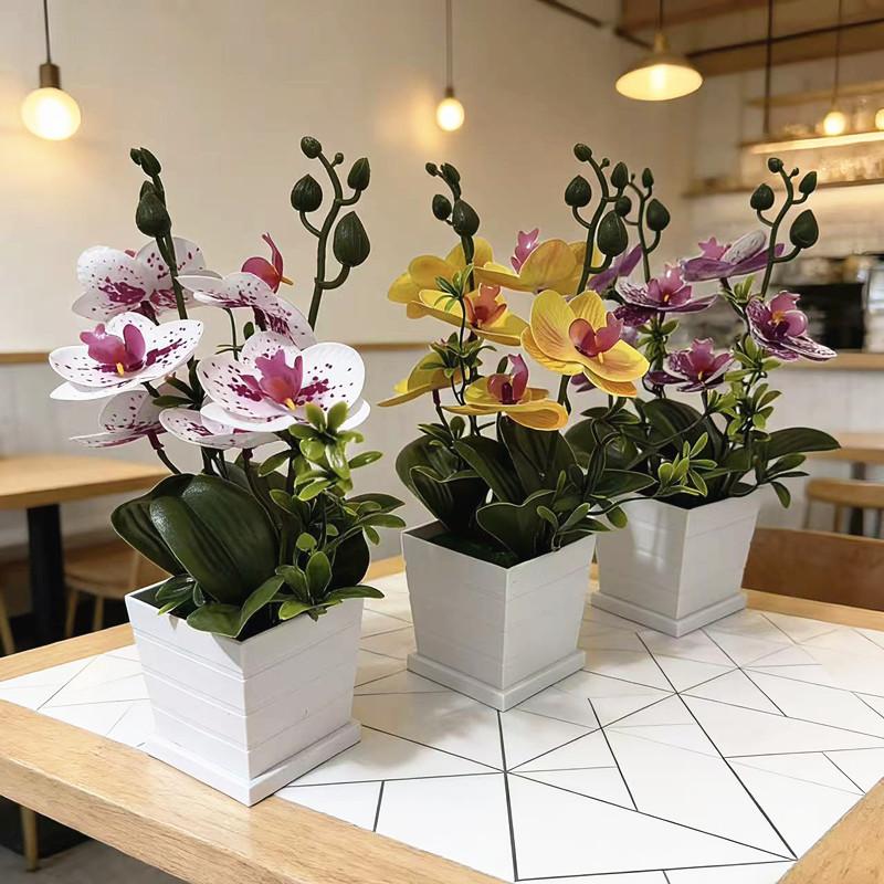 Butterfly Orchid Artificial Plant With Plastic Pot For Home Decor And Events