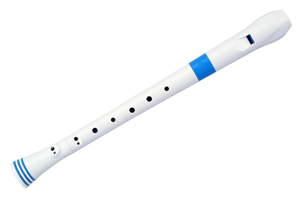 NUVO Soprano Recorder German Style FGREBLJP Recorder (WhiteBlue) WhiteBlue []