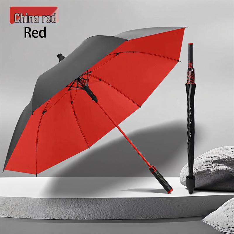 Очень большой автоматический ветрозащитный зонт для гольфа с водонепроницаемым чехлом и длинной ручкой