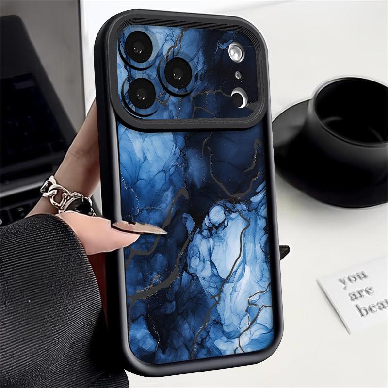 Shockproof Phone Case For iPhone 17 Pro Max Case iPhone 16 15 14 13 Pro Max 11 17e 16e Colorful Marble Print Soft Silicone Bumper Cover