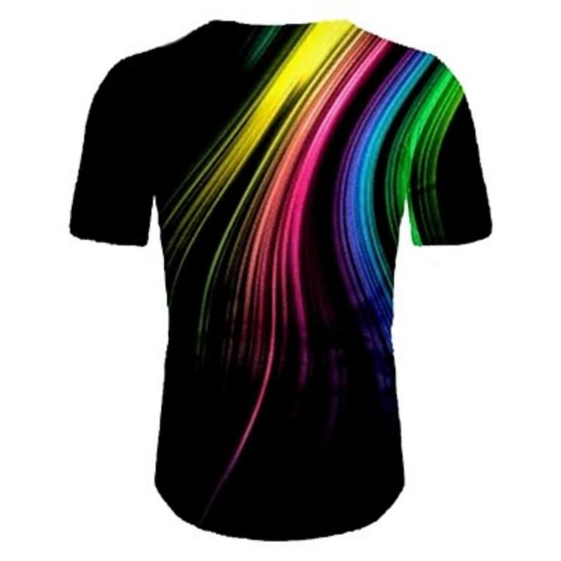 Herrskjorta T-shirt Tee Grafisk Rund Hals Regnbåge Vardag Kortärmad Tryck Kläder Kläder Grundläggande