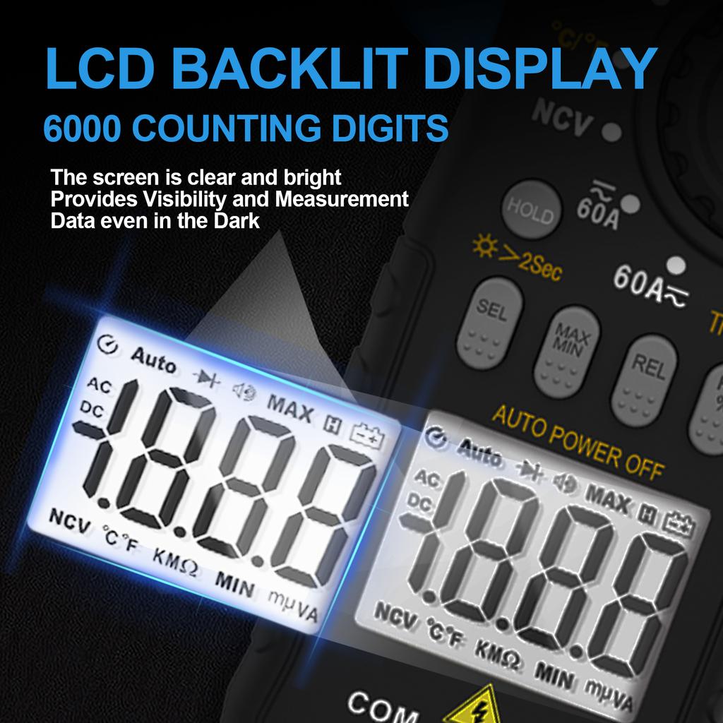 6000 COUNTS WITH APP DC/AC TRUE-RMS CLAMP MULTIMETER,DC & AC voltage,DC & AC Current,resistance,capacitor,frequency HP-7200S-APP