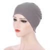 Women Solid Color Elastic Bandanna Turban Cap Head Scarf Cover Hat Headdress