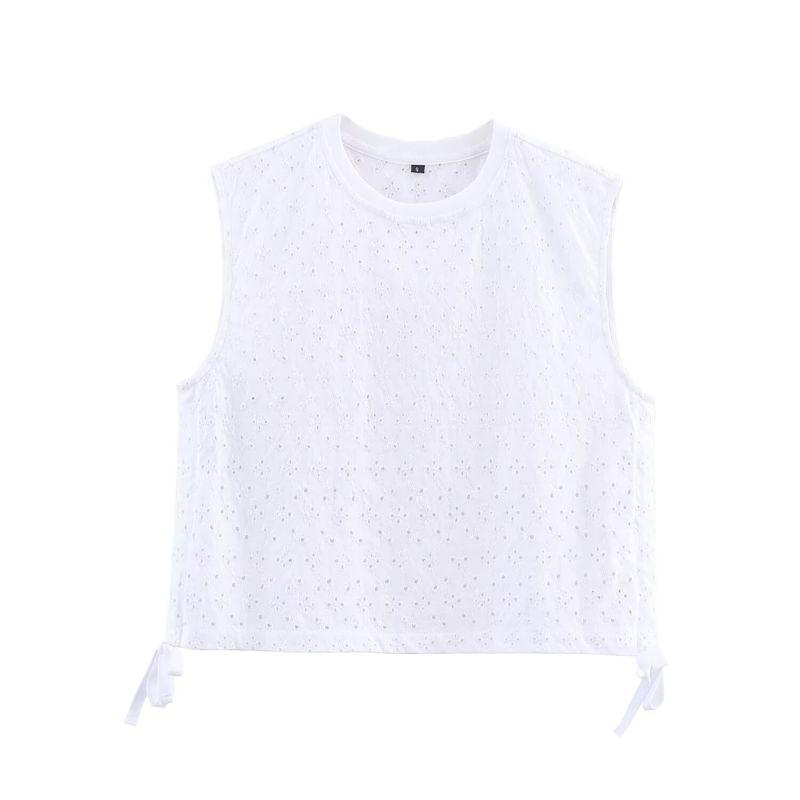Zab Autumn New Women Clothes Western Style French Style Design Hollow Embroidery Top 4174379